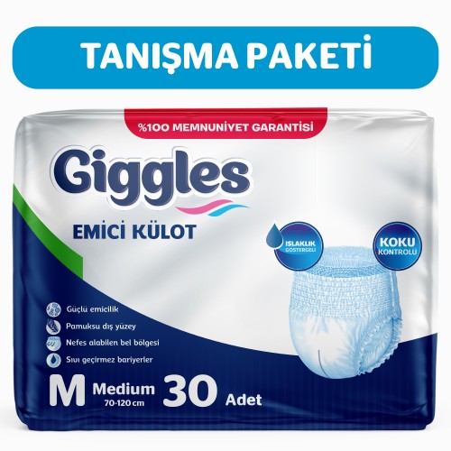 Giggles Yetişkin Emici Külot Bez Medium 30 lu 1 Paket 30 Adet